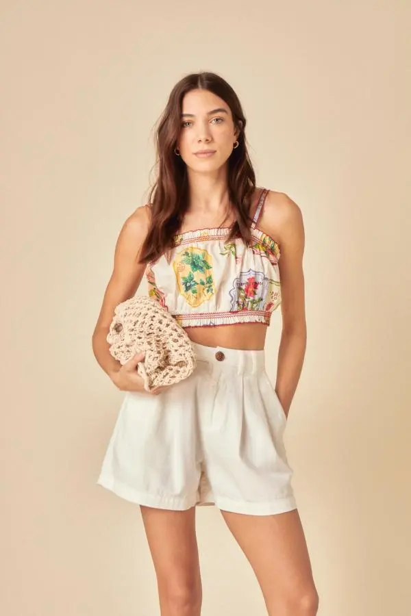 White Denim Ava Shorts