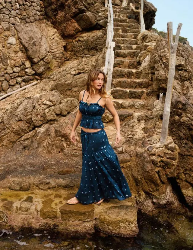 Tie Dye Midi Skirt