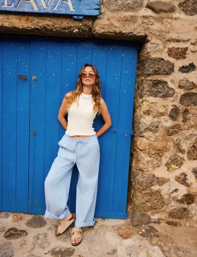 Blue Striped Shona Trousers