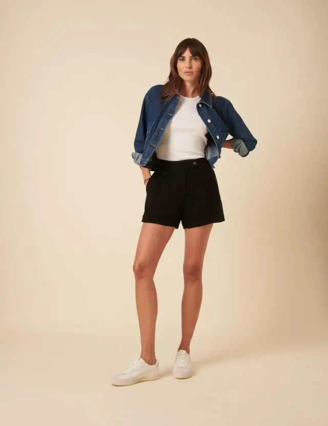 Black Audrey Tailored Shorts