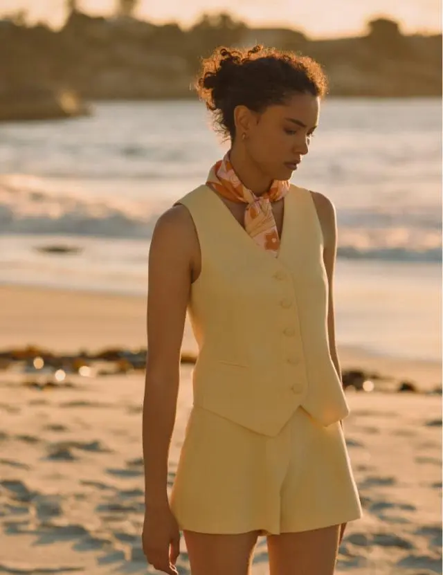 Butter Yellow Harper Tailored Shorts