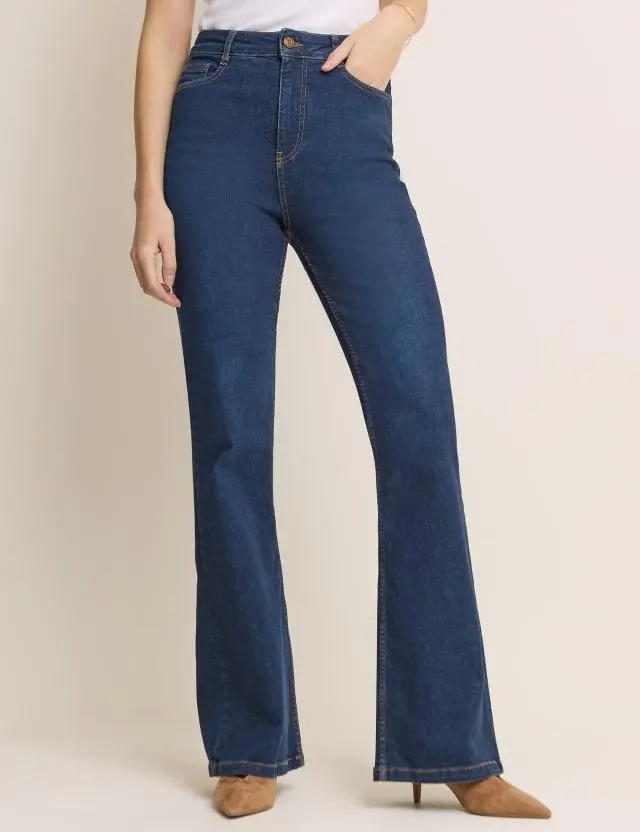 Dark Blue High Rise Mayfair Bootcut Jeans