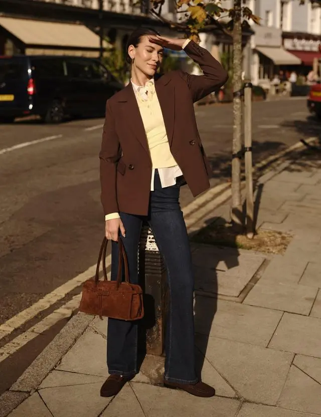 Dark Blue High Rise Mayfair Bootcut Jeans