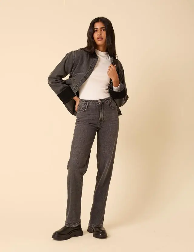 Washed Black Camden Tapered Jeans