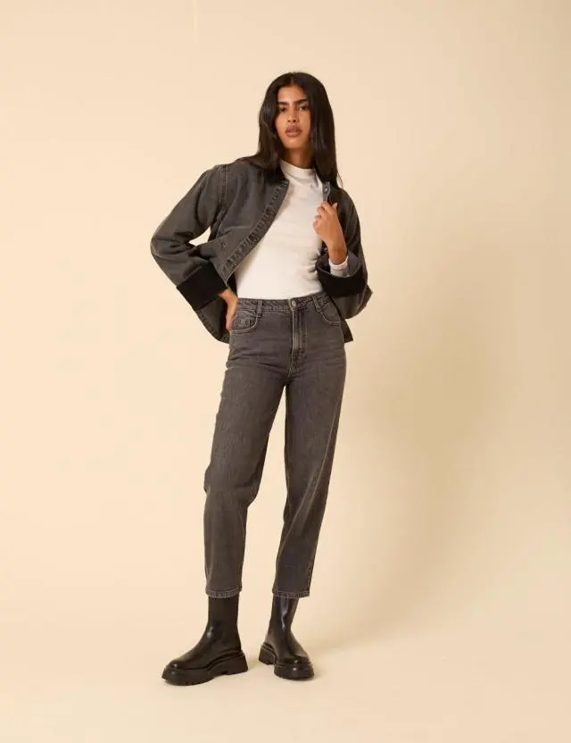Washed Black Camden Tapered Jeans
