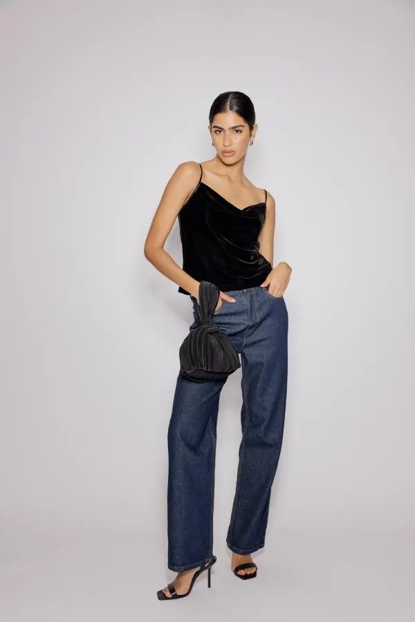 Dark Blue High Rise Kingston Straight Leg Jeans