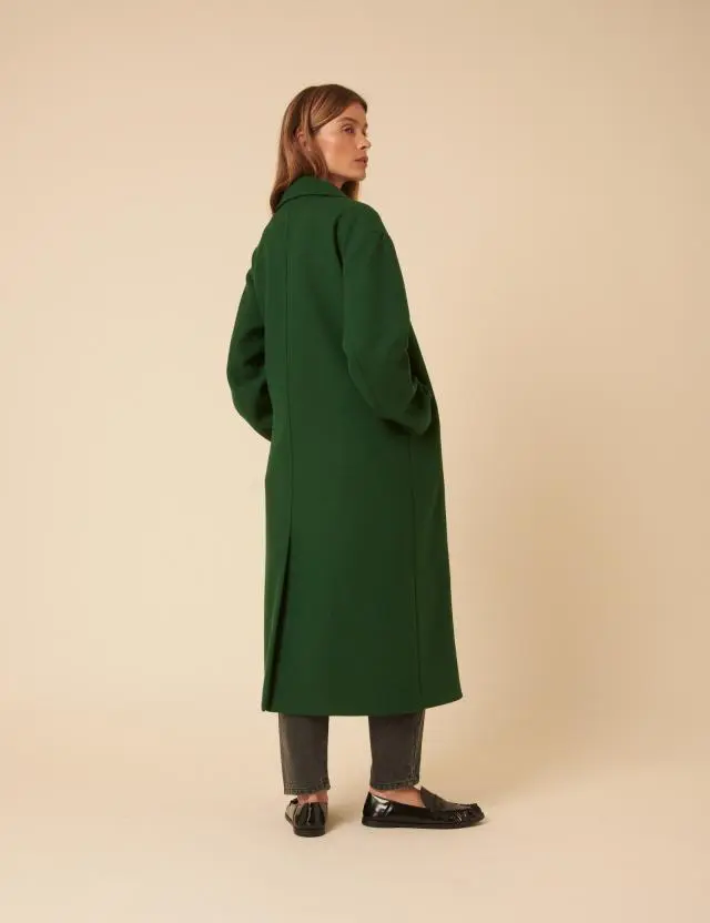 Green Double Breasted Coat