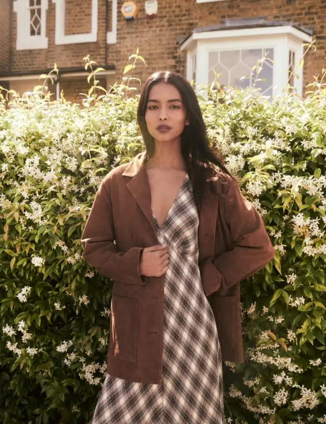 Brown Suede Blazer Jacket