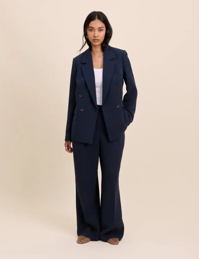 Navy Double Breasted Alicia Blazer