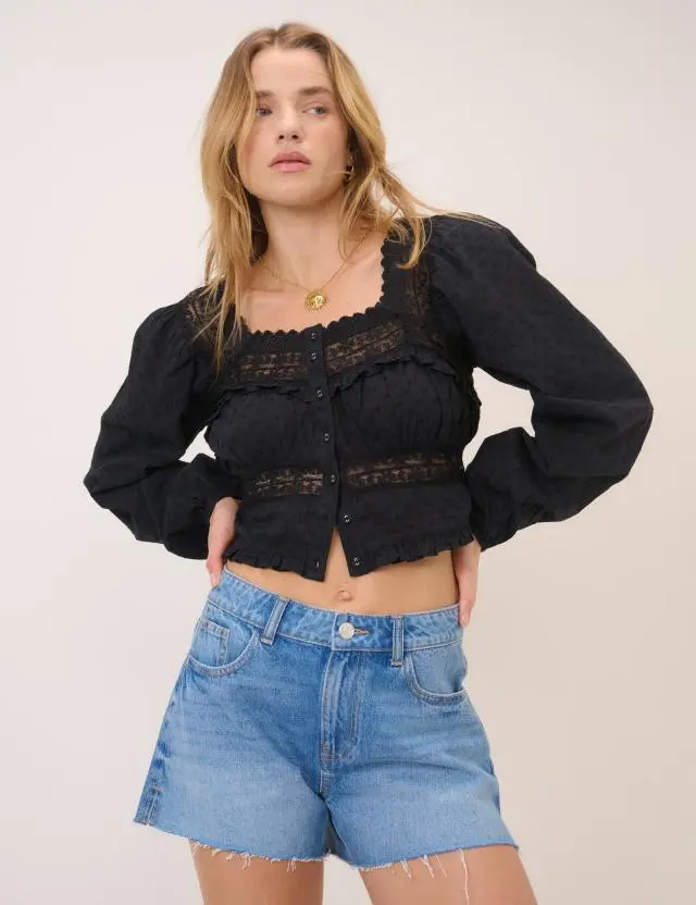 Light Blue Denim Shorts