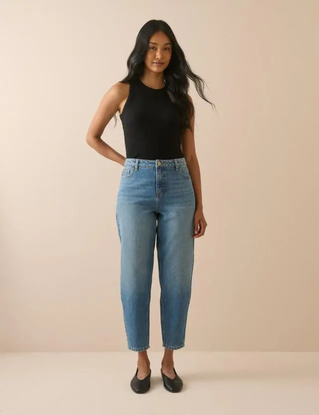 Blue Putney Barrel Leg Jeans
