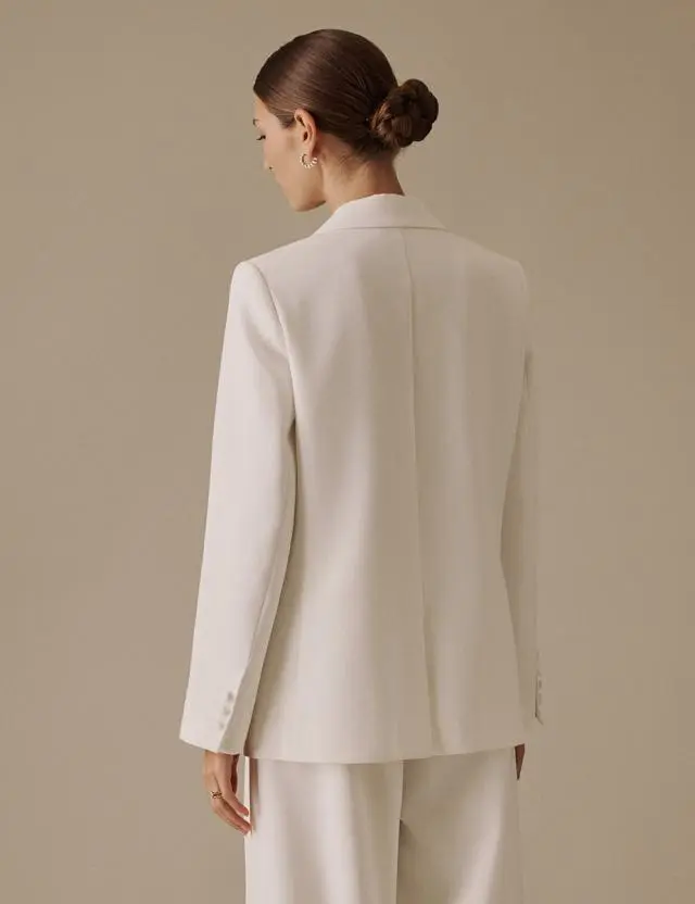White Tailored Virgo Bridal Blazer