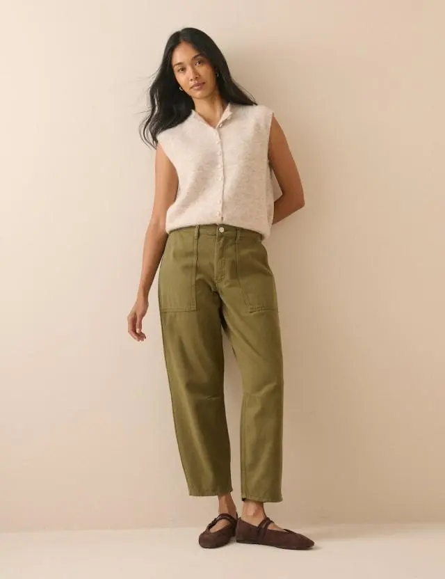 Khaki Utility Pocket Trousers