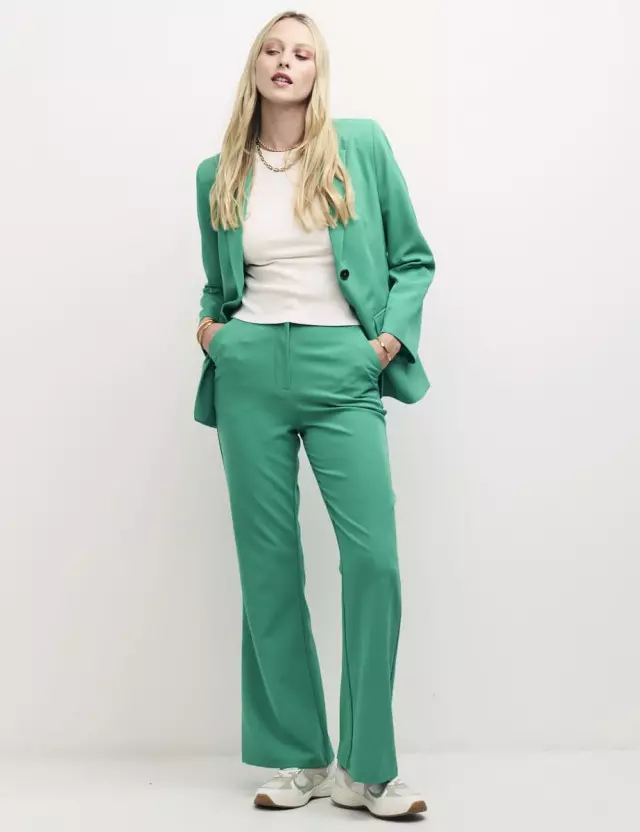 Green Frankie Kick Flare Trouser