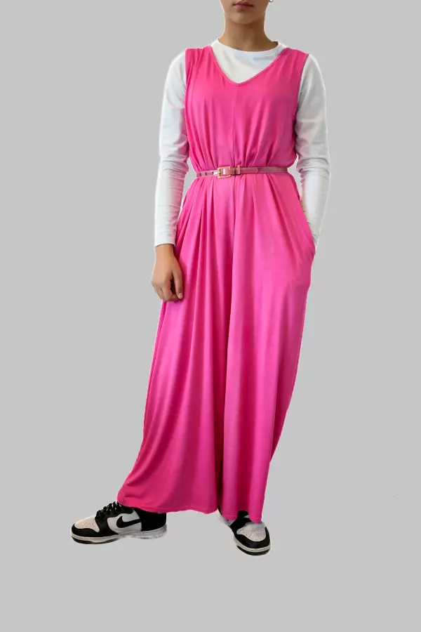 Pink Jumpsuit with Pockets
