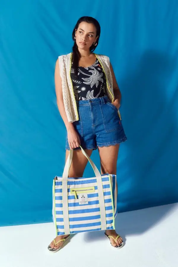 Authentic Indigo Scallop Denim Shorts