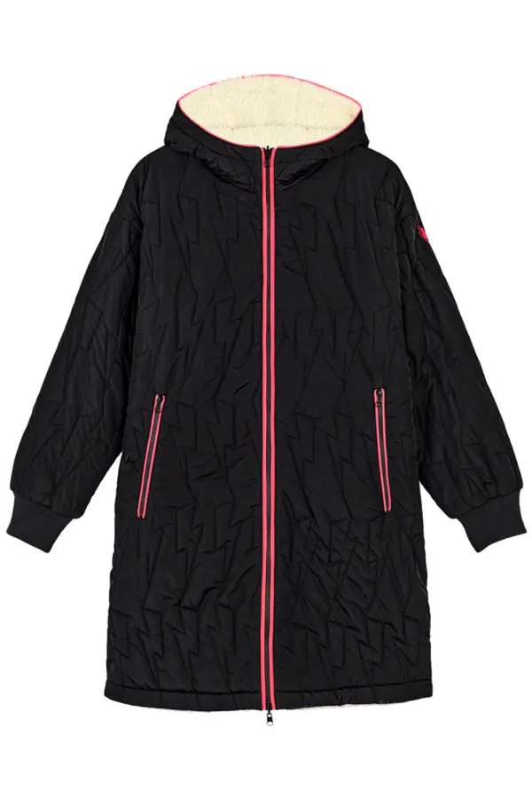 Black Reversible Quilted Coat