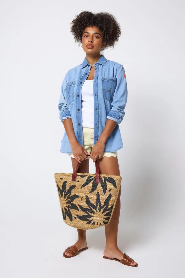 Pale Indigo Relaxed Denim Shirt