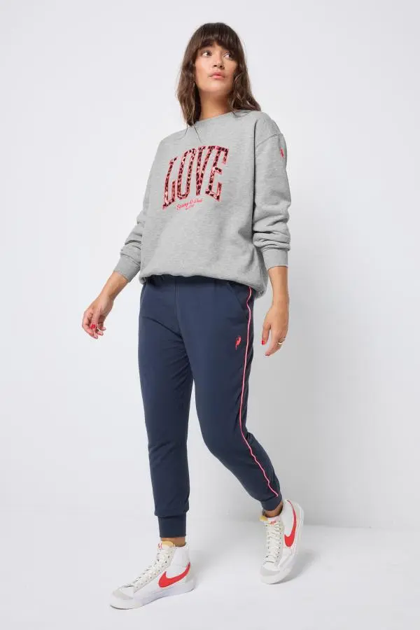 Navy Slouch Joggers