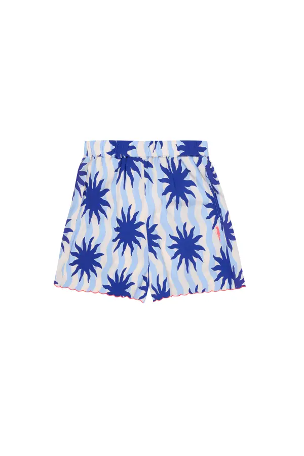 Blue Sunstar Scallop Edge Shorts