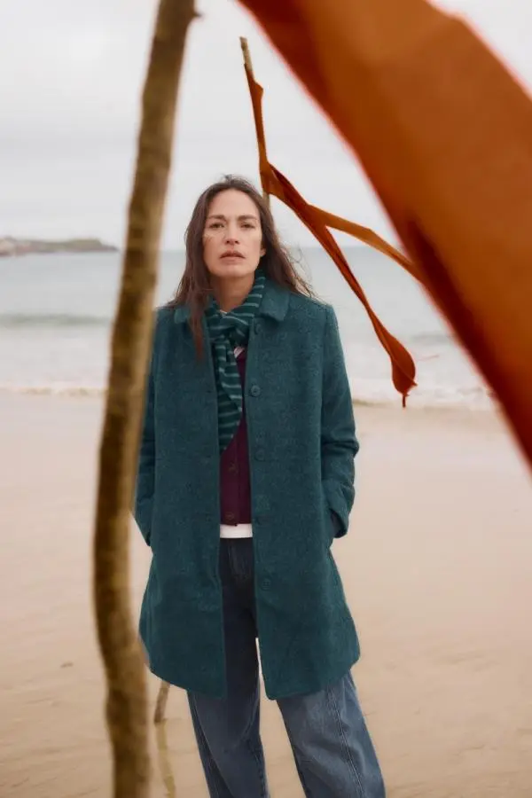 Wood Cabin Wool Blend Twill Coat