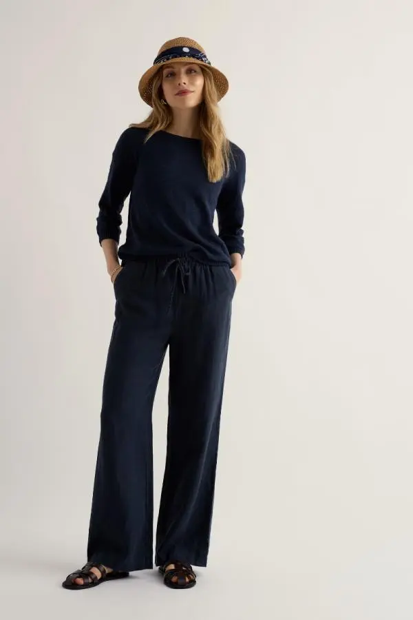 Tide Flow Wide Leg Linen Trousers