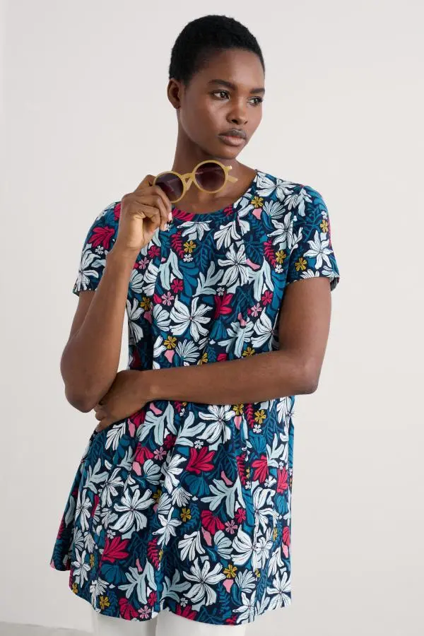 Screenprint Jersey A-Line Tunic