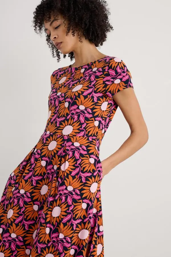 Wild Bouquet Jersey Midi Dress