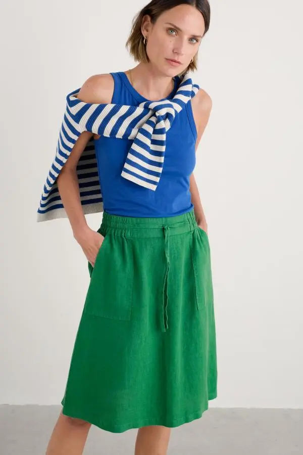 Pepper Moth Linen Skirt