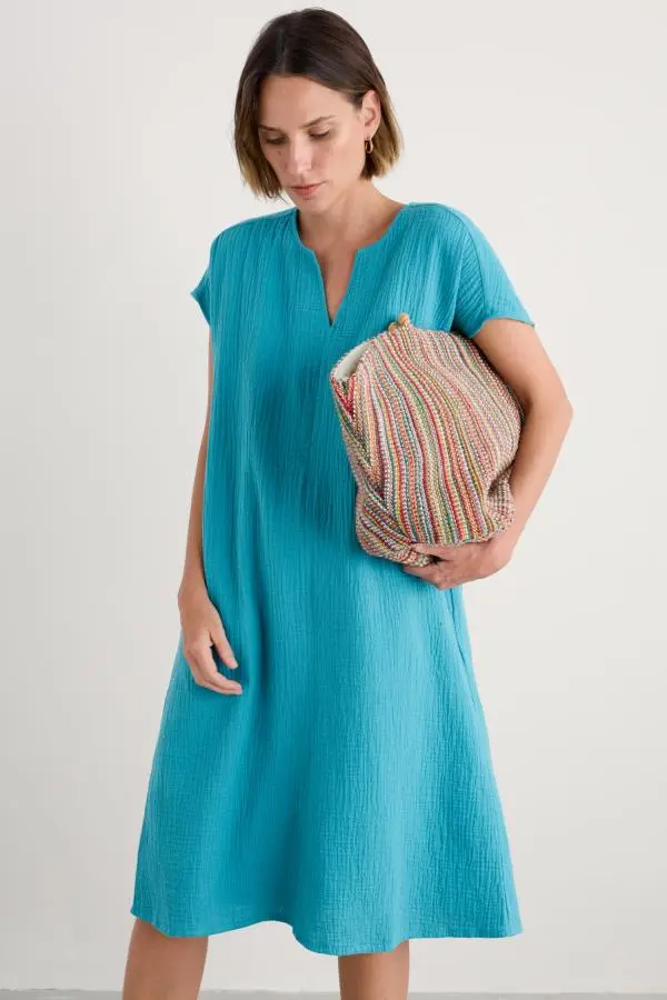 Sand Patterns Dress in GOTS-Certified Organic Cotton