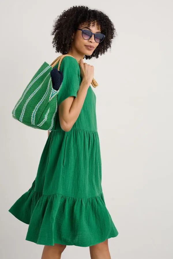 Pebble Comb Double Cloth Dress