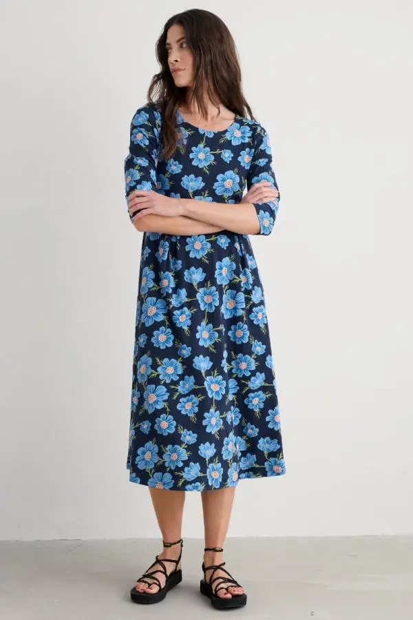 Veronica Midi Dress in GOTS-Certified Organic Cotton Jersey