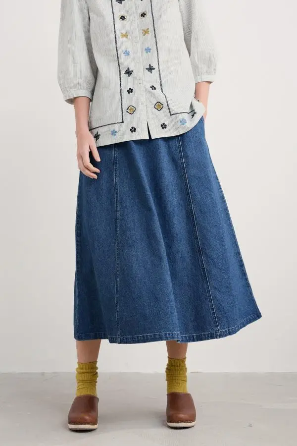 Restharrow Ankle-Length Denim Skirt