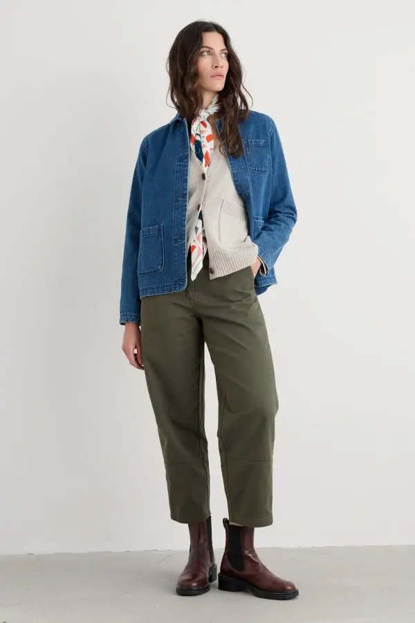 Painted Forms Organic Cotton Barrel Leg Trousers