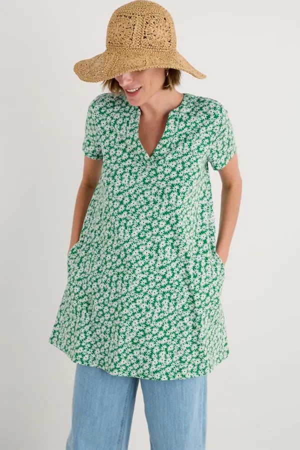 Wreathe Short Sleeve Jersey Tunic