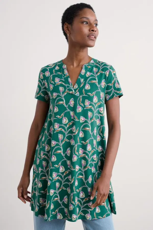 Wreathe Short Sleeve Jersey Tunic