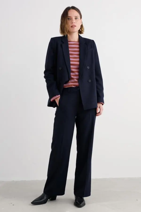 Lowena Wool-blend Straight Leg Suit Trousers
