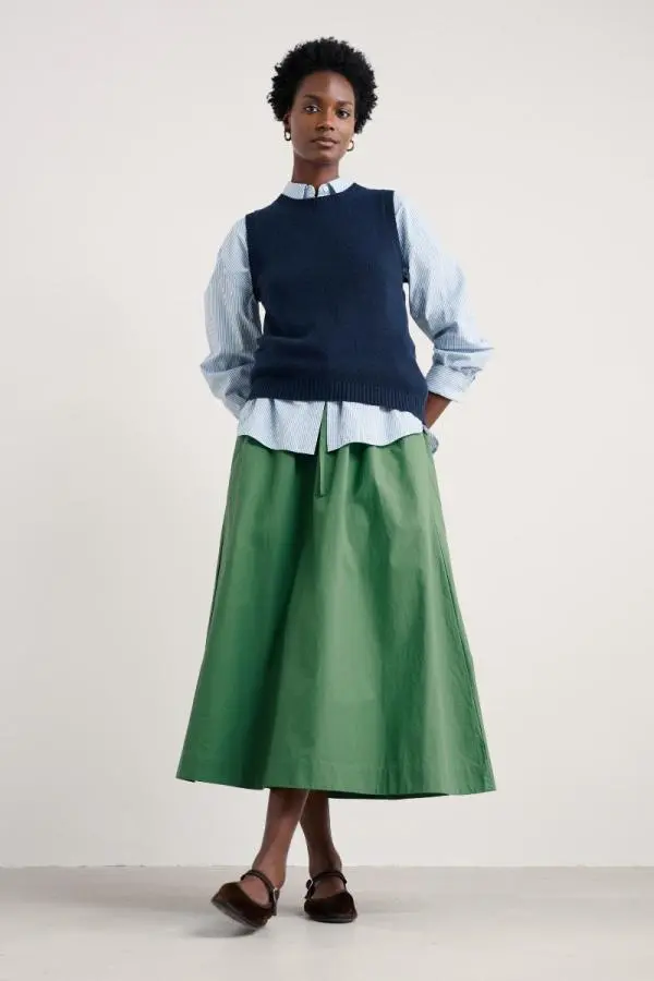 Lake Ankle Length Skirt in GOTS-Certified Organic Cotton