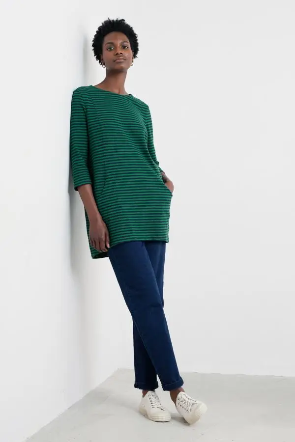 Shore Foraging Tunic in GOTS-Certified Organic Cotton Jersey