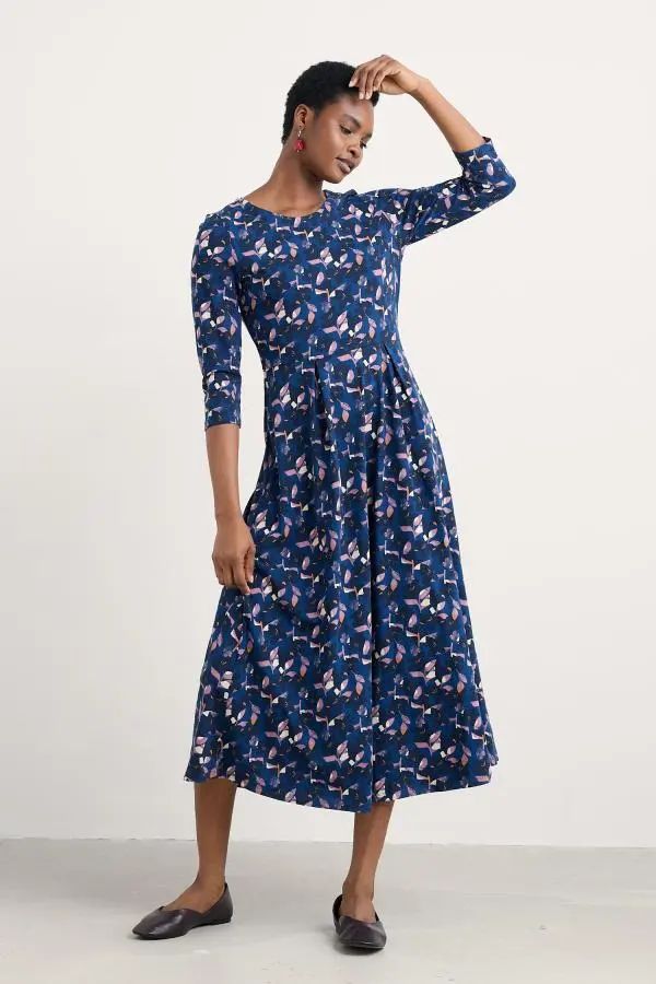 Veronica Midi Dress in GOTS-Certified Organic Cotton Jersey