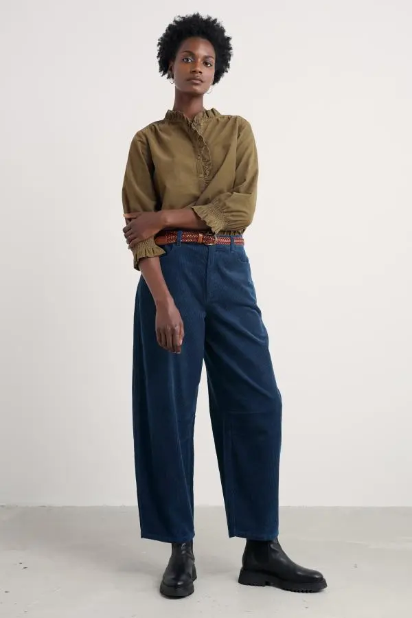 Avens Cord Barrel Leg Trouser