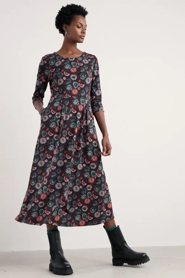 Veronica Midi Dress in GOTS-Certified Organic Cotton Jersey