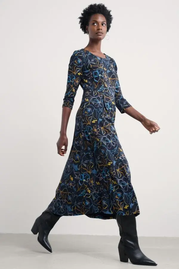 Veronica Midi Dress in GOTS-Certified Organic Cotton Jersey