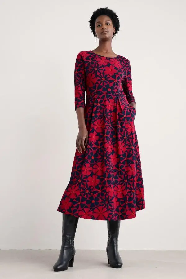 Veronica Midi Dress in GOTS-Certified Organic Cotton Jersey