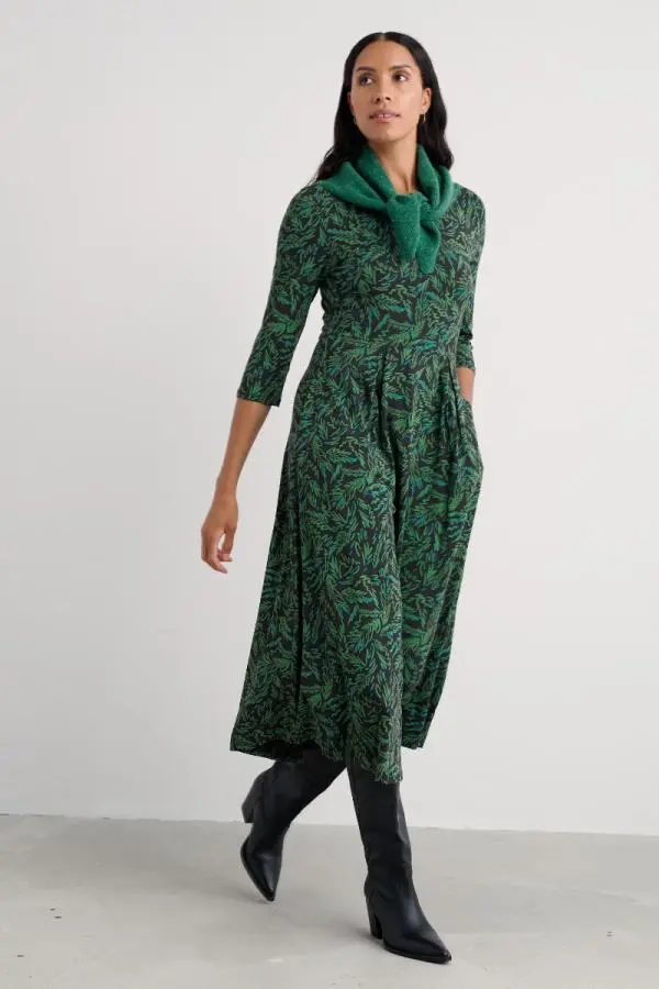 Veronica Midi Dress in GOTS-Certified Organic Cotton Jersey