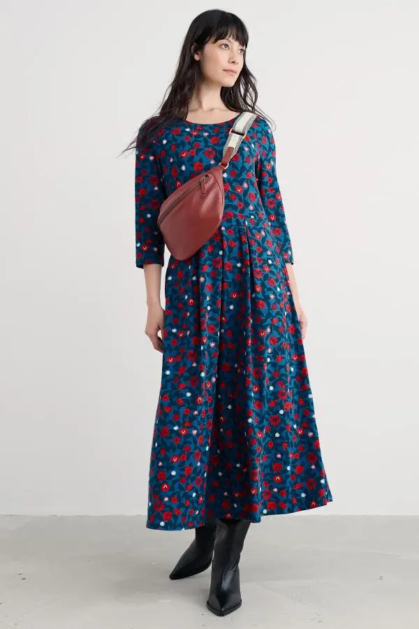 Veronica Midi Dress in GOTS-Certified Organic Cotton Jersey