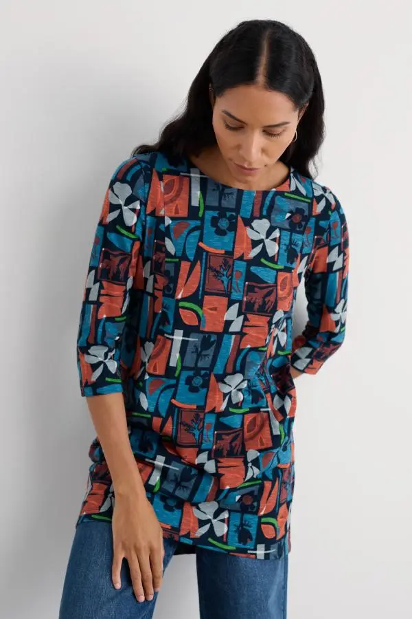 Shore Foraging Tunic in GOTS-Certified Organic Cotton Jersey