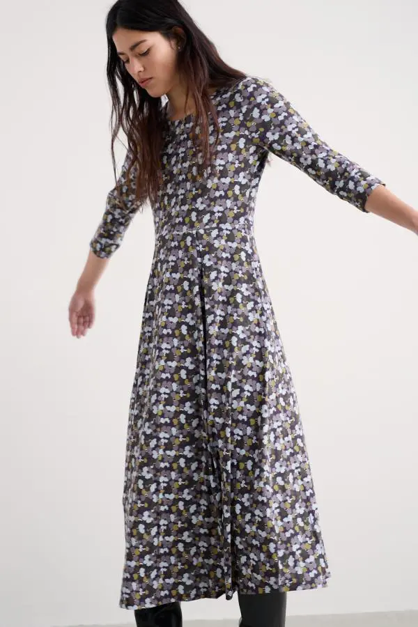 Veronica Midi Dress in GOTS-Certified Organic Cotton Jersey