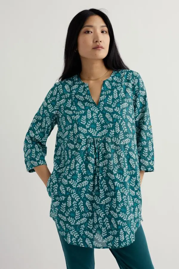 Op Art Organic Cotton Tunic Top