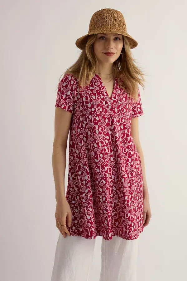 Wreathe Short Sleeve Jersey Tunic